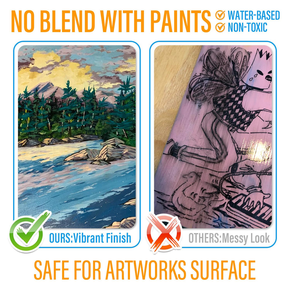Suitable for canvas, wood, and DIY bottle art projects with MCTRHG varnish.