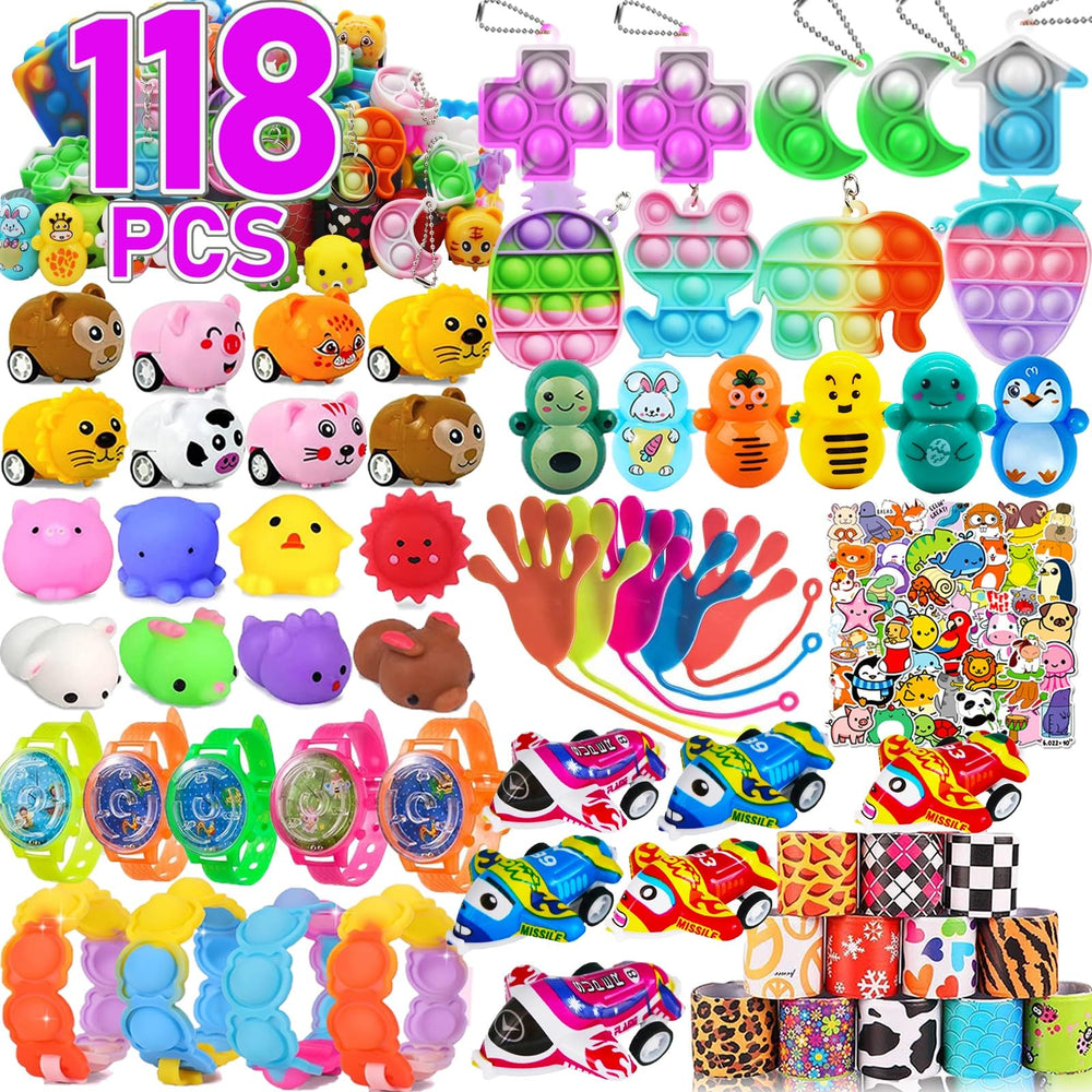 Mctuoba 118pc party favors variety for celebrations and prizes