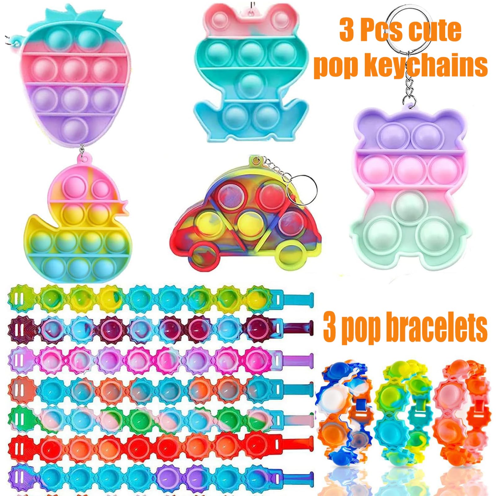 Mctuoba cute pop keychains ideal for prizes and play.