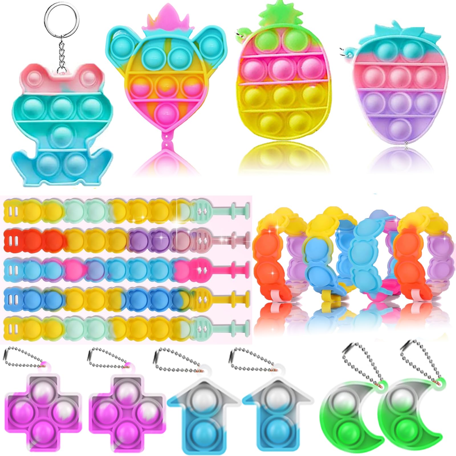 Mctuoba pop fidget keychains offer tactile fun