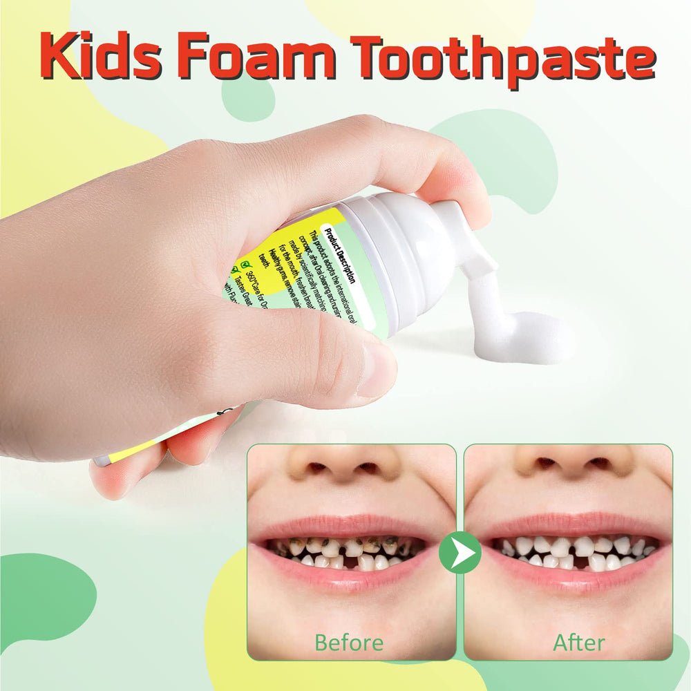 Mcukv kids watermelon flavor foam toothpaste for tasty brushing