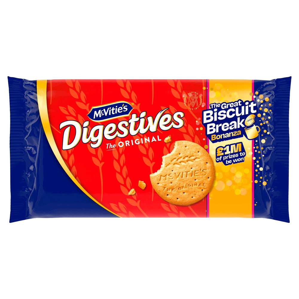 McVitie's Digestives Original twin-pack front view, a great value pantry staple.