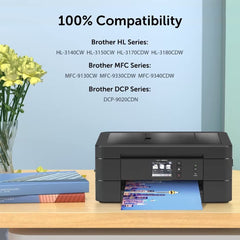 MCYCOLOR color toner cartridges in a row for vivid graphics