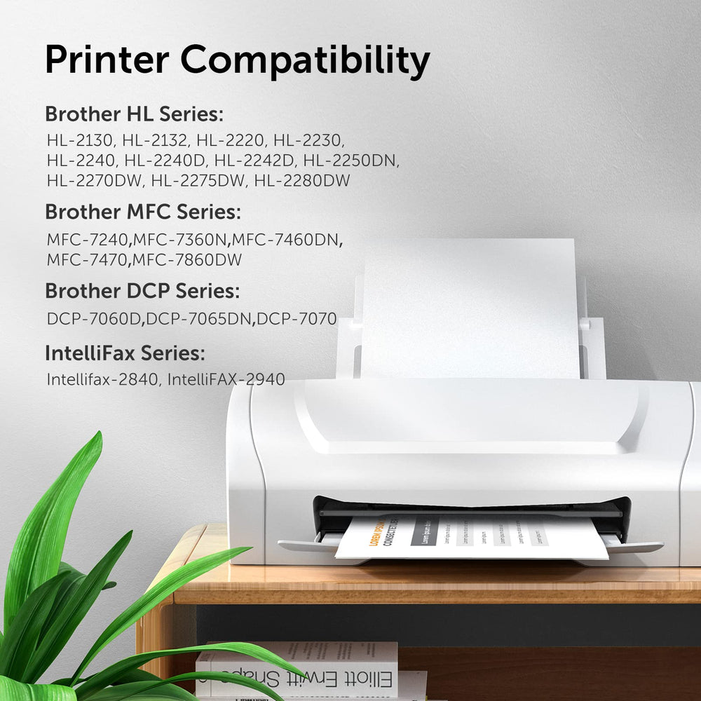 MCYCOLOR TN450 pages yield up to 2600 per cartridge.
