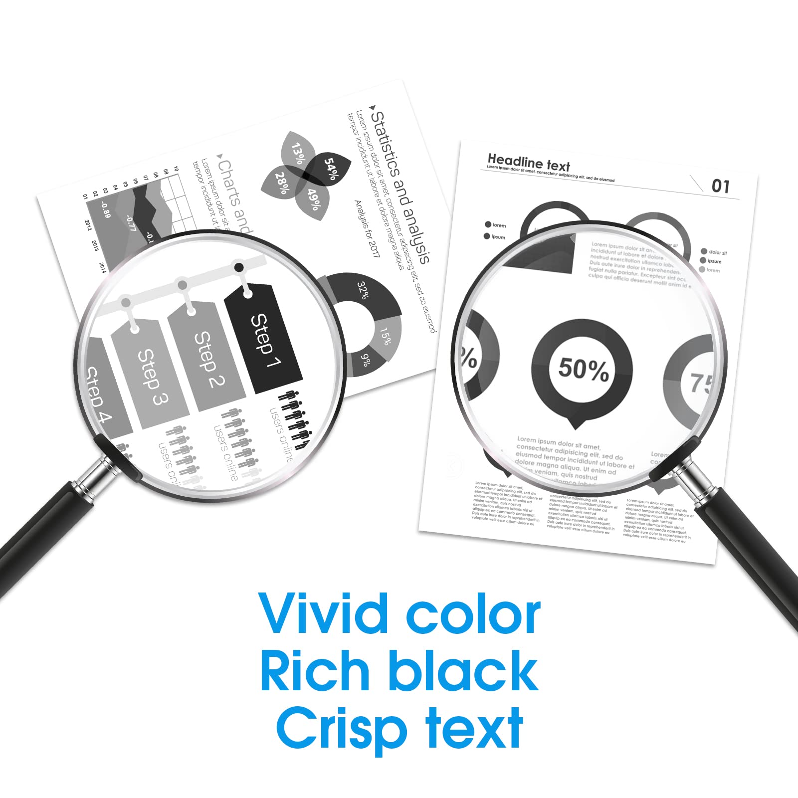 MCYCOLOR toner provides sharp text and clear graphics.