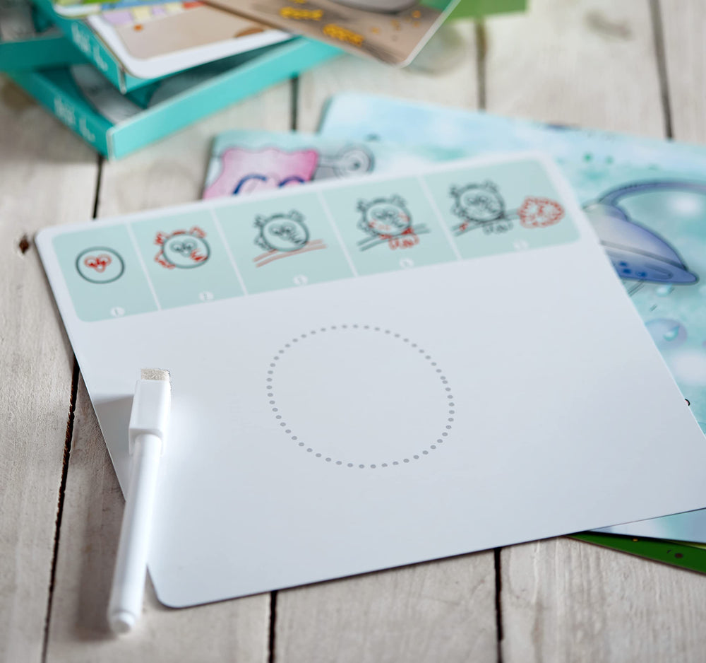 MD CREATIVE all-in-one learning set with marker for on-the-go practice.