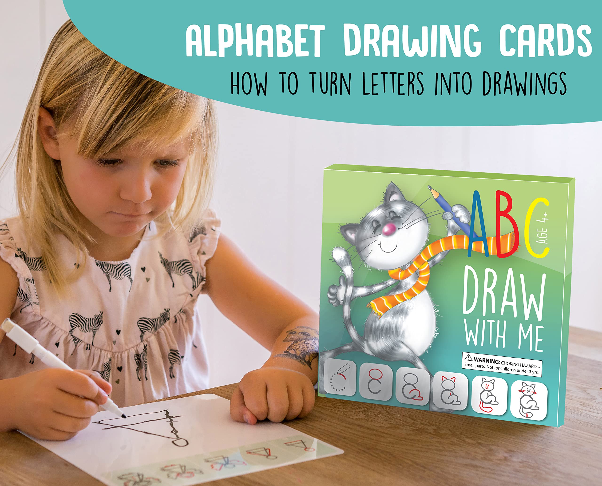 MD CREATIVE dry erase marker ideal for reusable alphabet practice on flashcards.