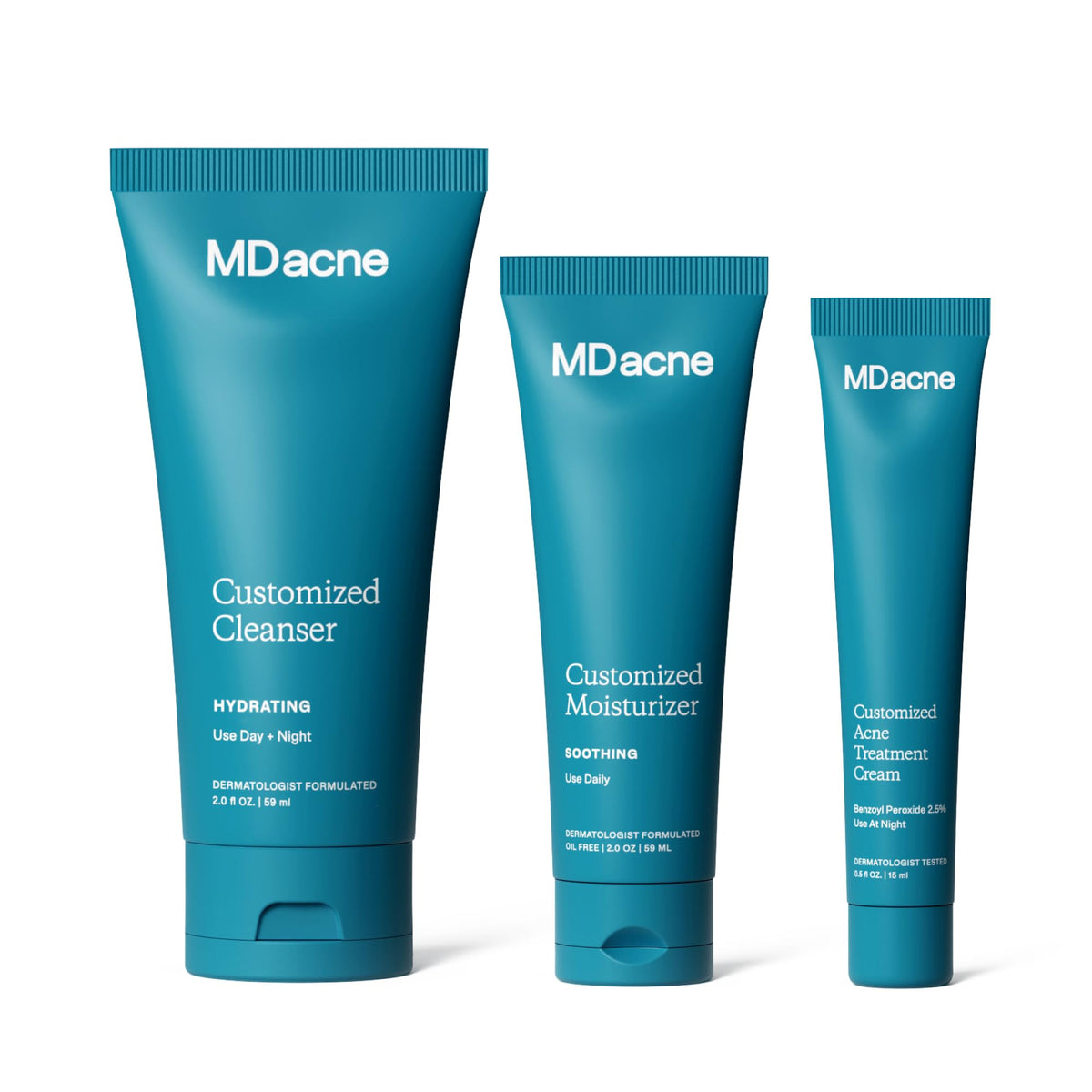 MDacne 3Step Kit packaging on display for a complete acne routine
