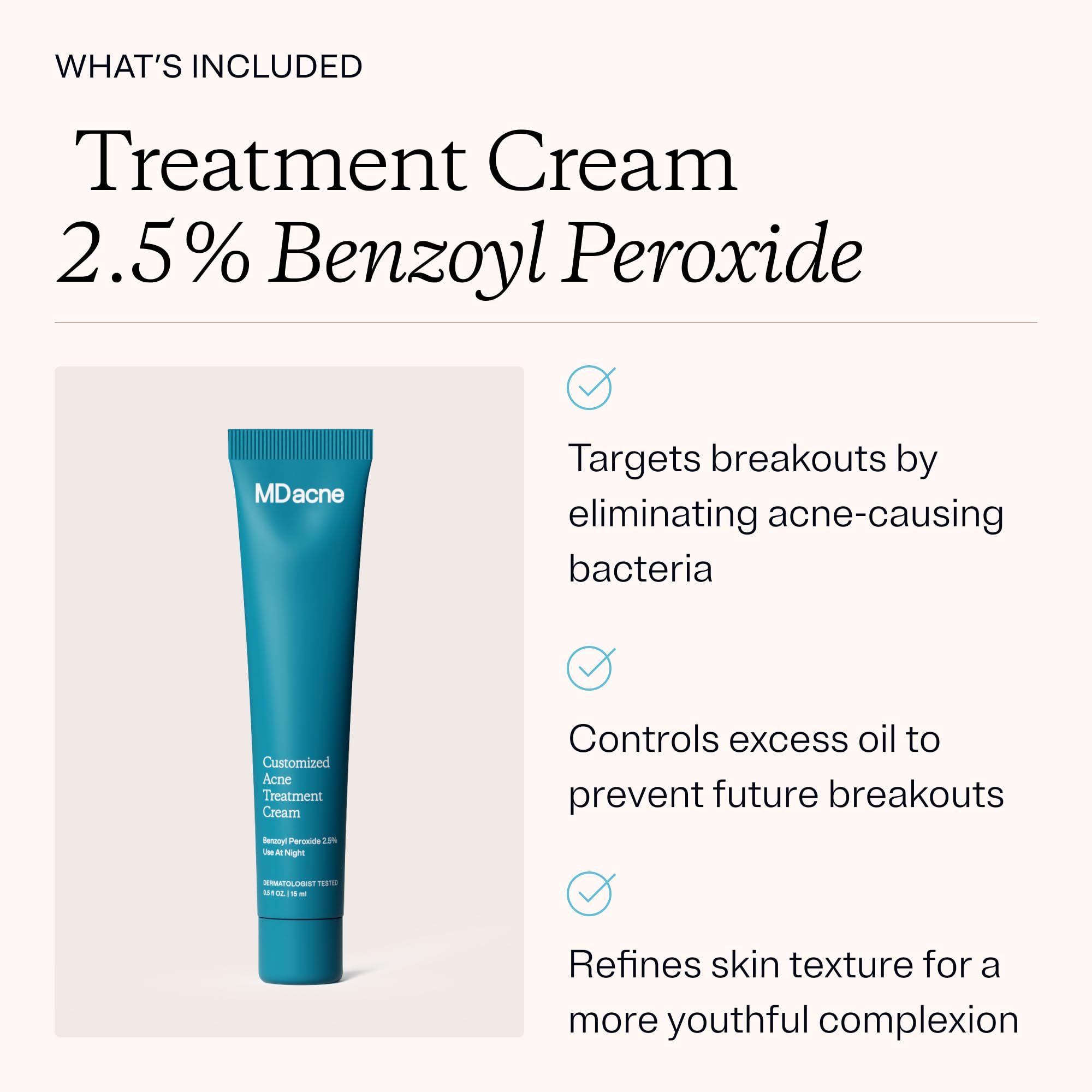 MDacne Step 1 benzoyl peroxide spot treatment in use
