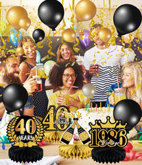 MDCGFOD black and gold theme adds retro birthday charm
