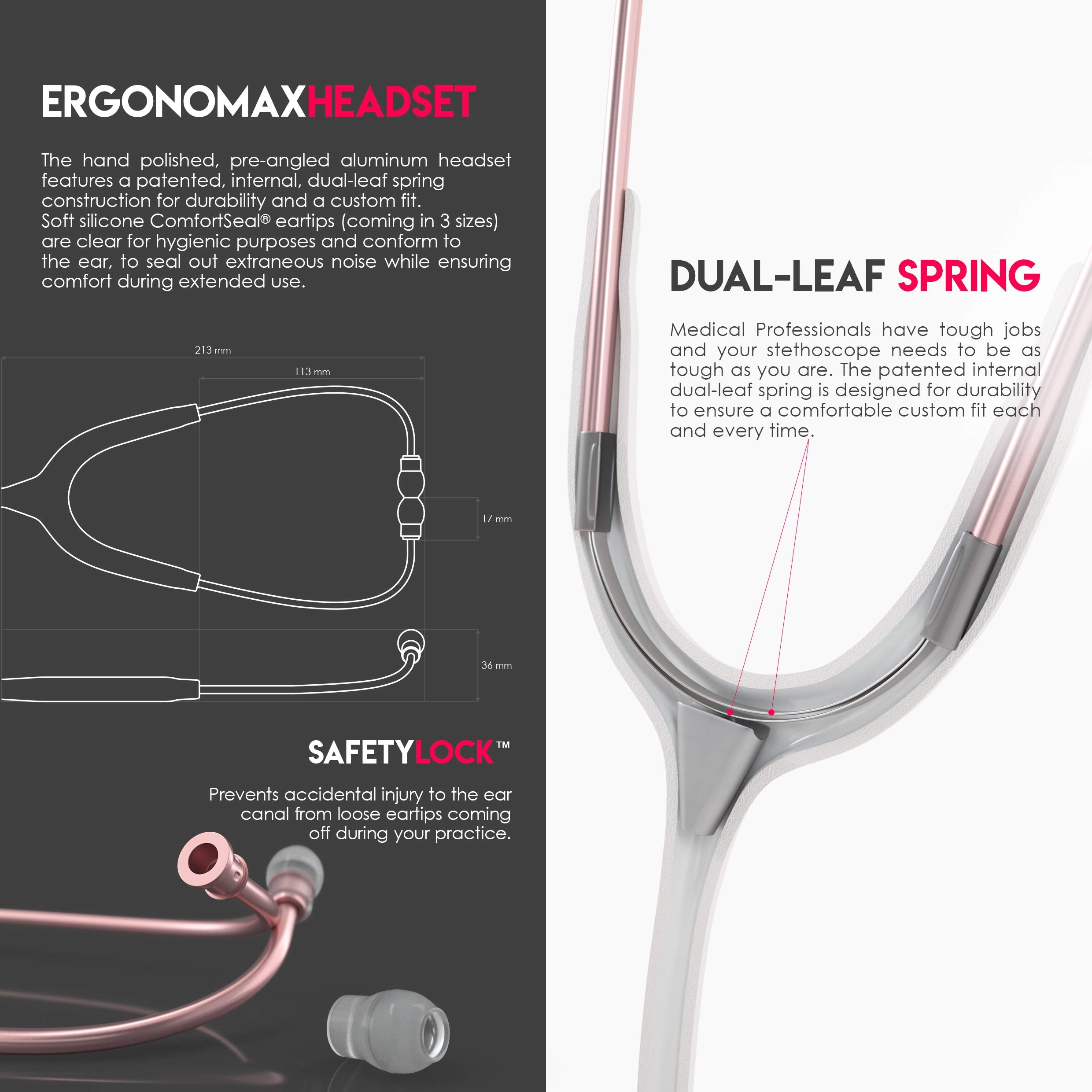MDF Instruments Acoustica ComfortSeal eartips provide snug, latex-free comfort