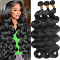 MDL 12A Body Wave bundles weft close-up showing smooth texture for natural styling