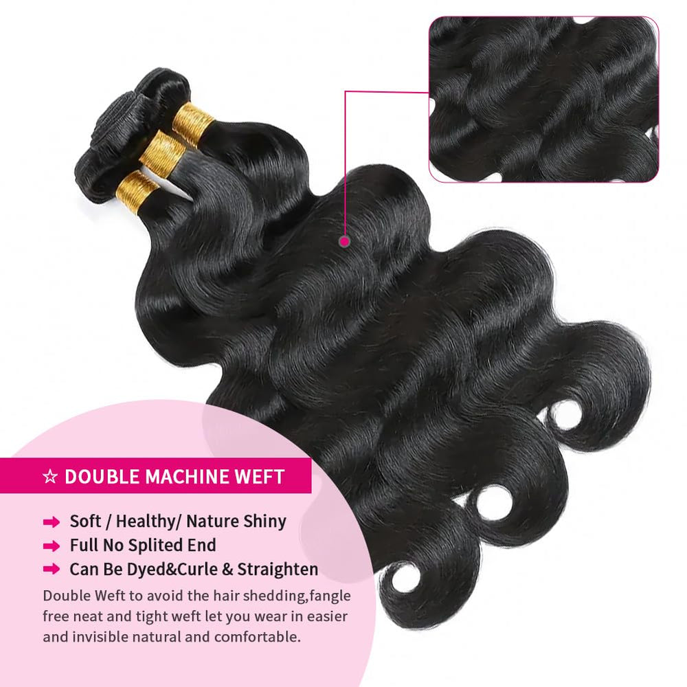 MDL 12A Body Wave bundles top-weft detail emphasizing durability and neat construction