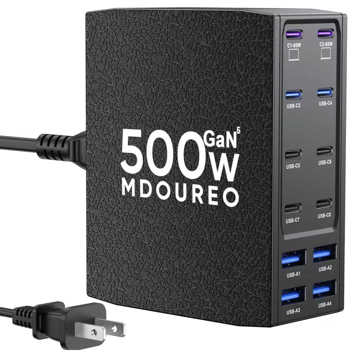 MDOUREO 12-in-1 charging block powers many devices at home.
