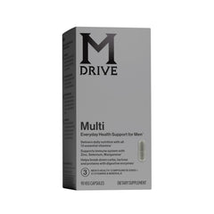 Mdrive Multivitamin for Men bottle front showing daily wellness support.