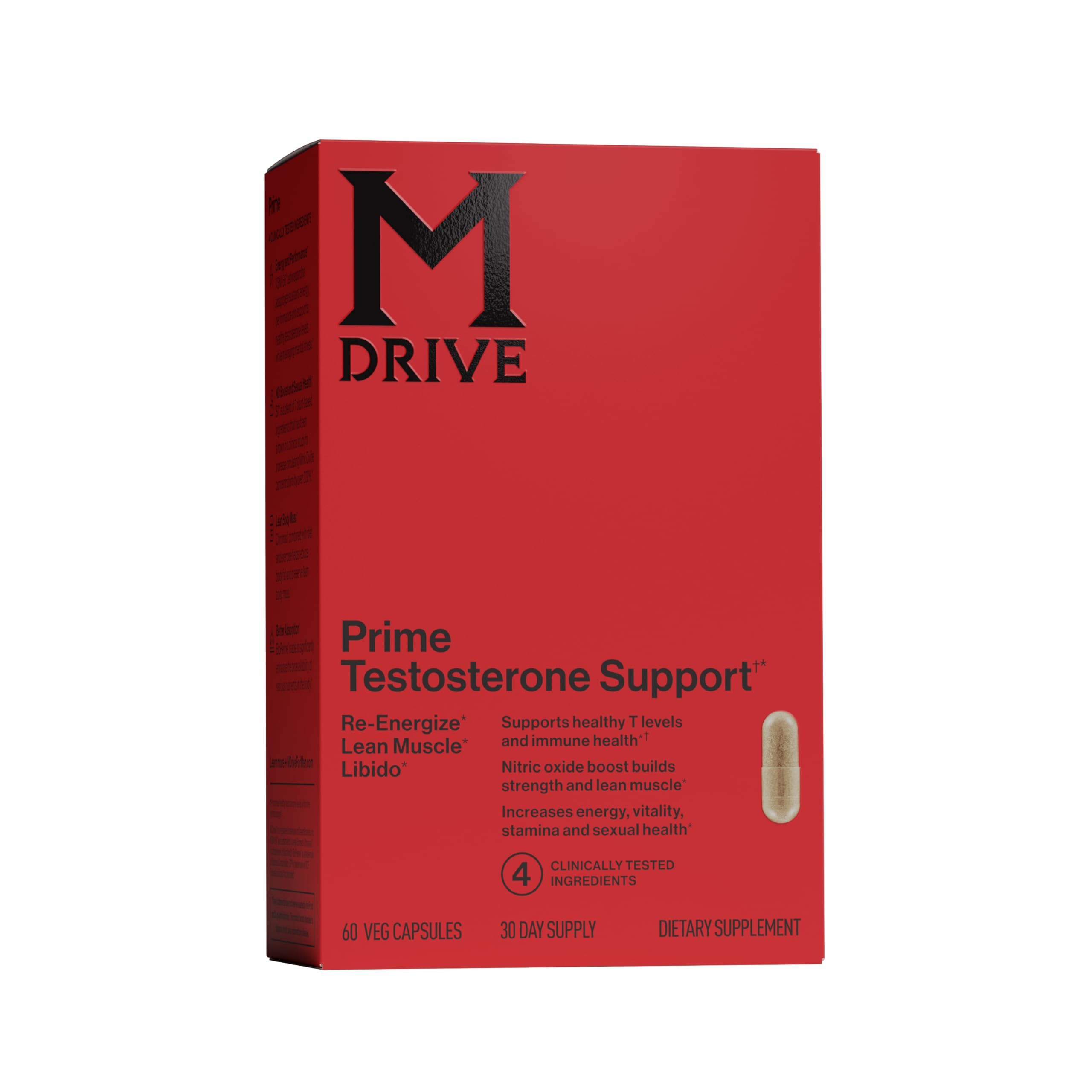 Mdrive Prime bottle front view highlighting a premium men's energy and focus supplement