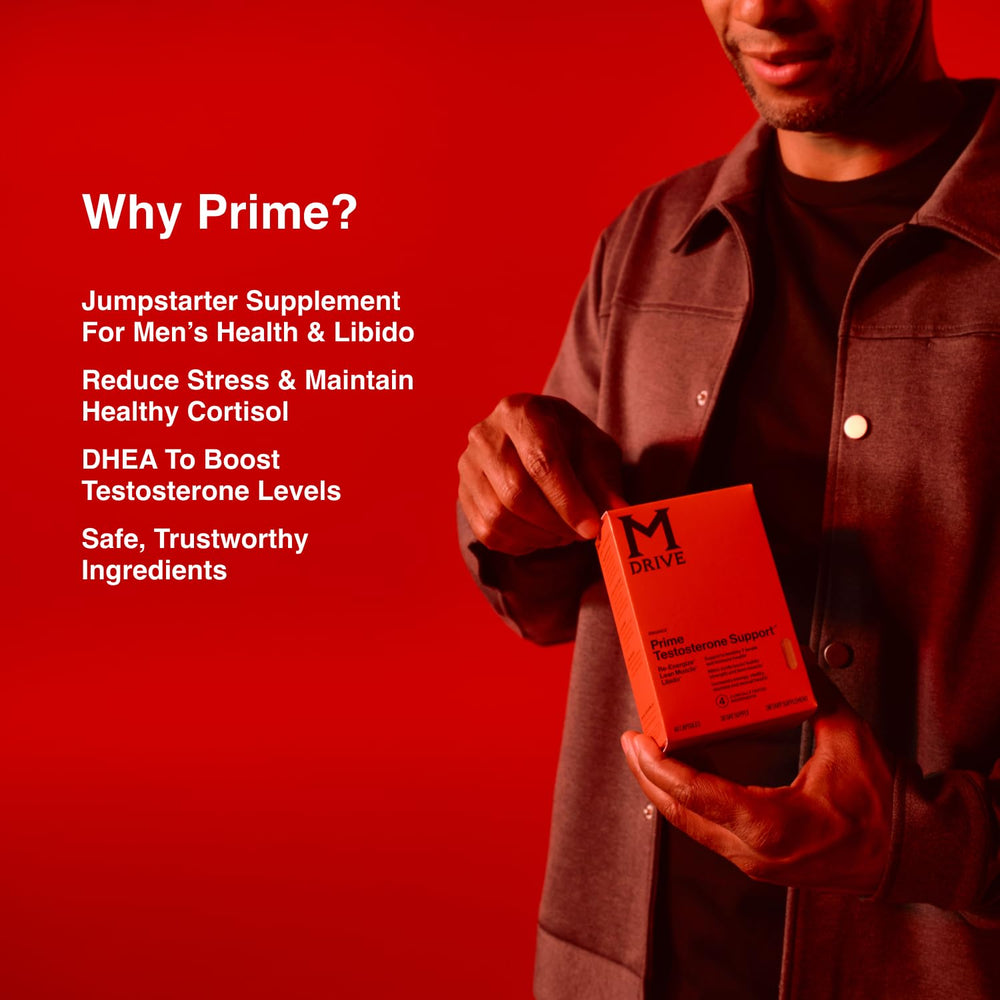 Mdrive Prime capsules detail showing the blend designed for strength and focus