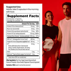 Mdrive Prime capsules being poured signaling easy daily dosing for lasting energy