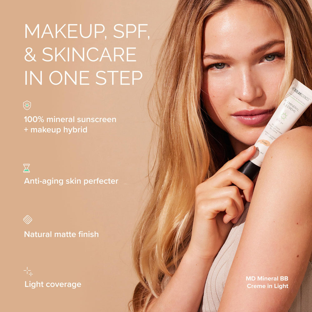 MDSolarSciences Mineral BB Creme SPF 50 deep swatch, matches rich tones with matte glow