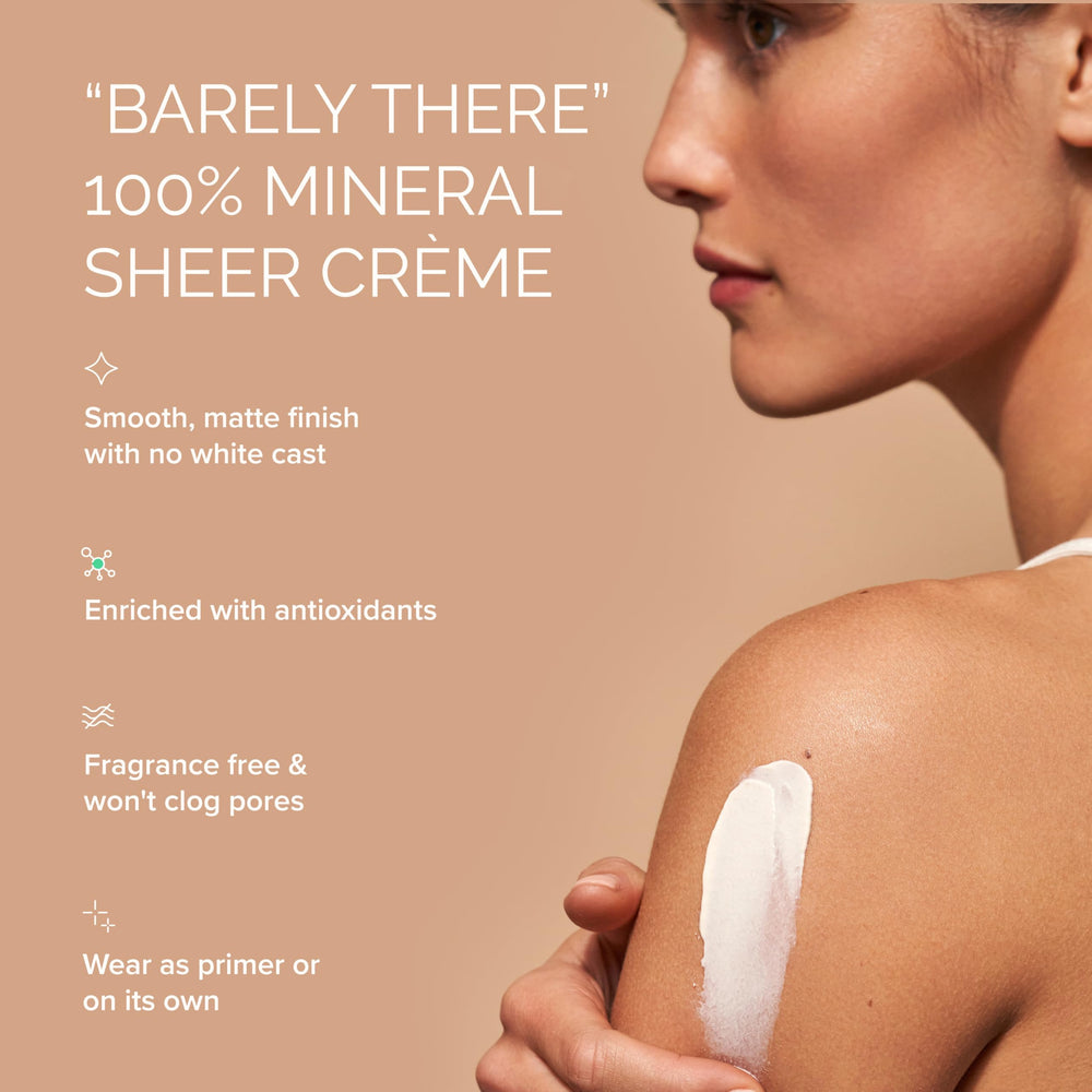MDSolarSciences Mineral Creme Sunscreen spread with a matte finish on skin.