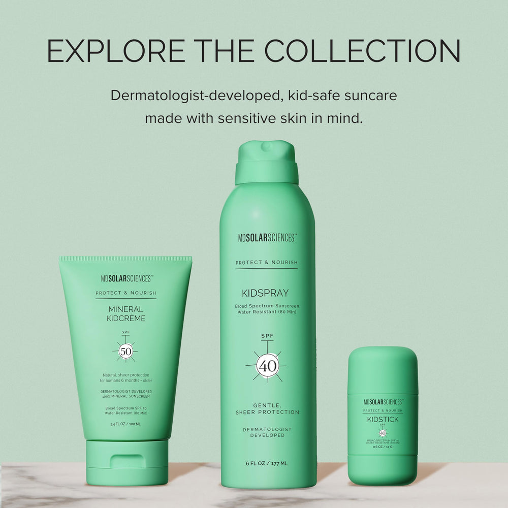 MDSolarSciences Mineral KidStick zinc oxide with Vitamins C & E for gentle protection.