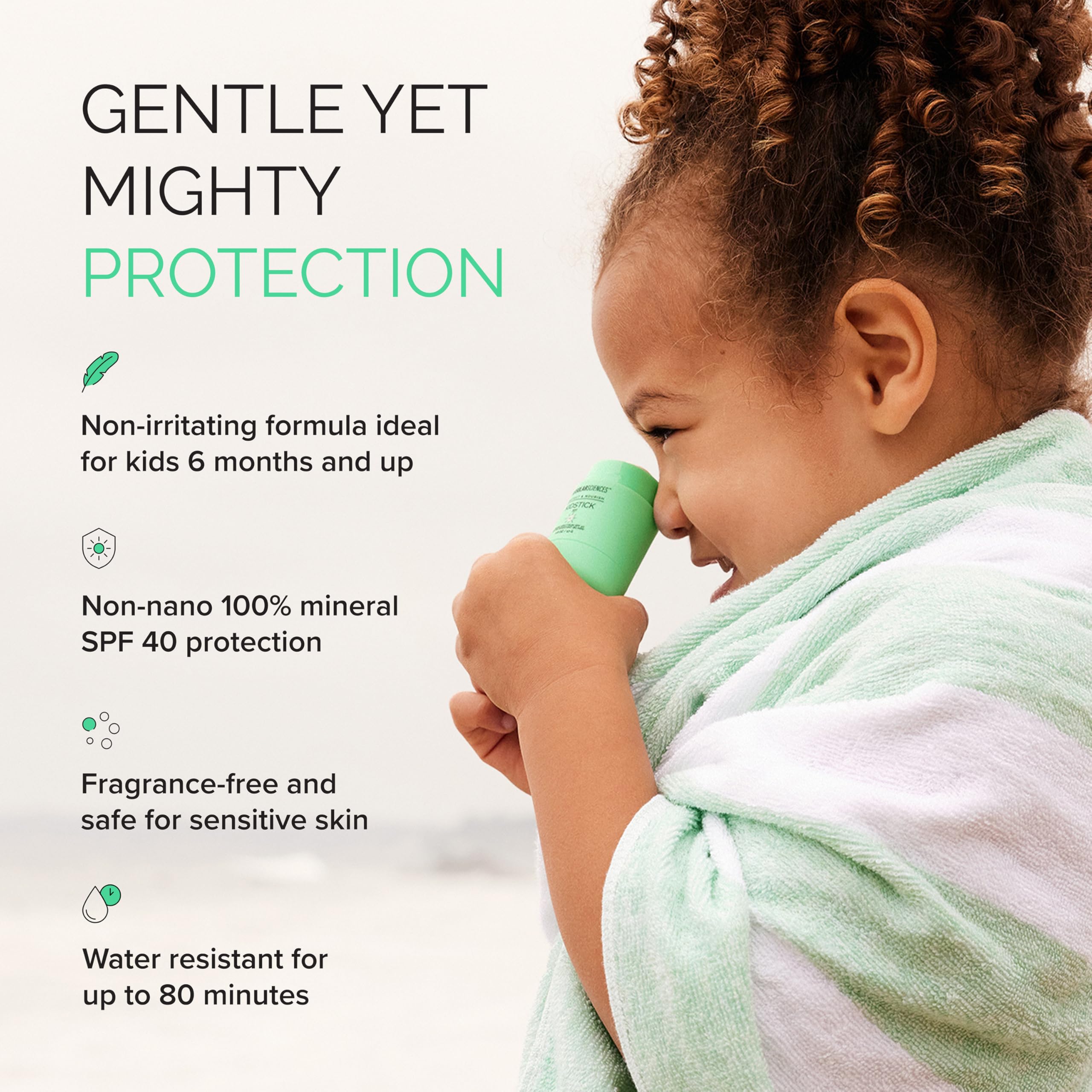 MDSolarSciences Mineral KidStick water-resistant up to 80 minutes for outdoor days.