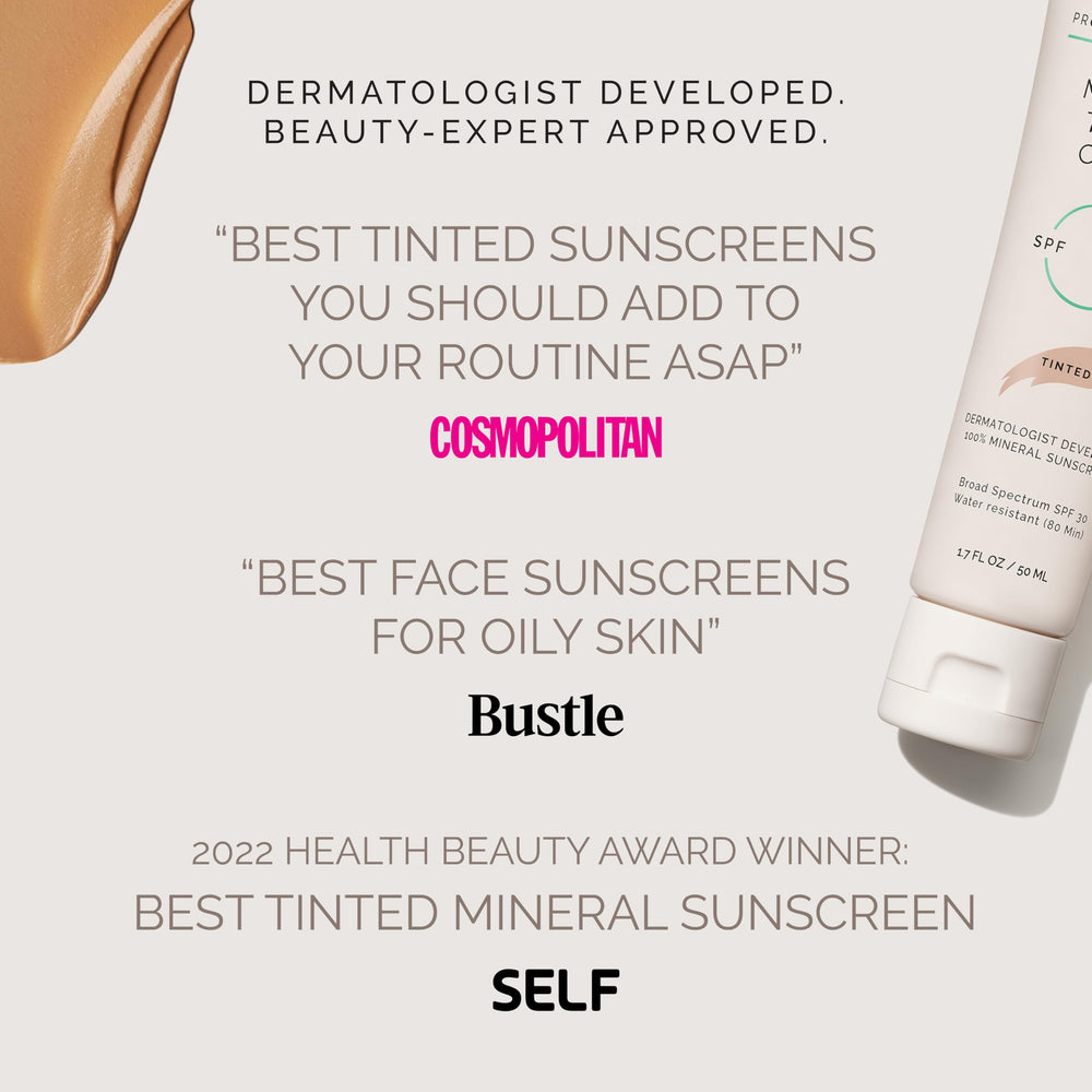 Face with MDSolarSciences sunscreen demonstrating up to 80 minutes water resistance.