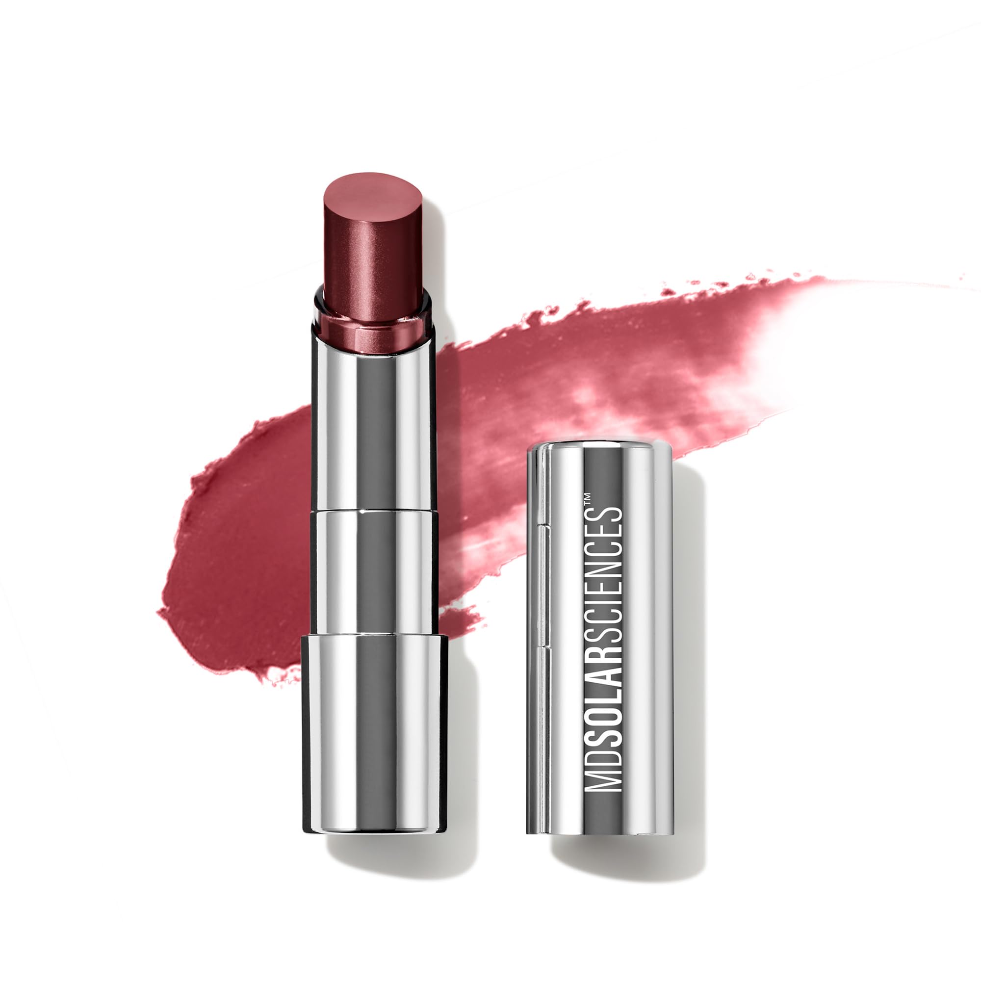 MDSolarSciences tinted lip balm SPF 30 packaging showcases sun protection in a sleek tube.