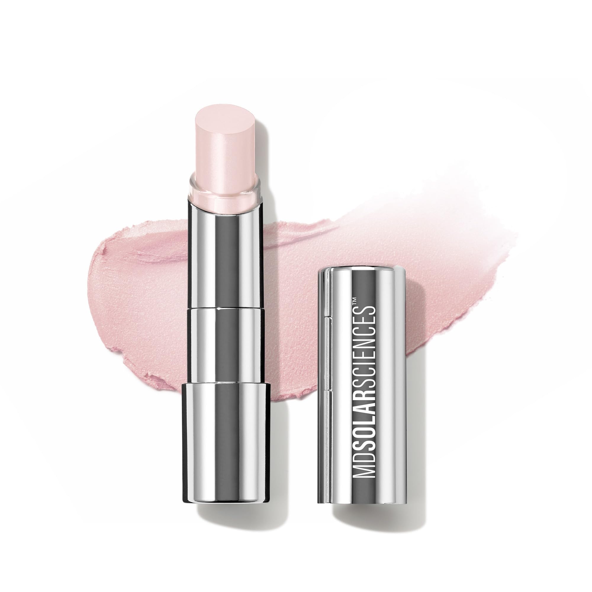 MDSolarSciences tinted lip balm packaging shows SPF 30 protection in a sleek tube