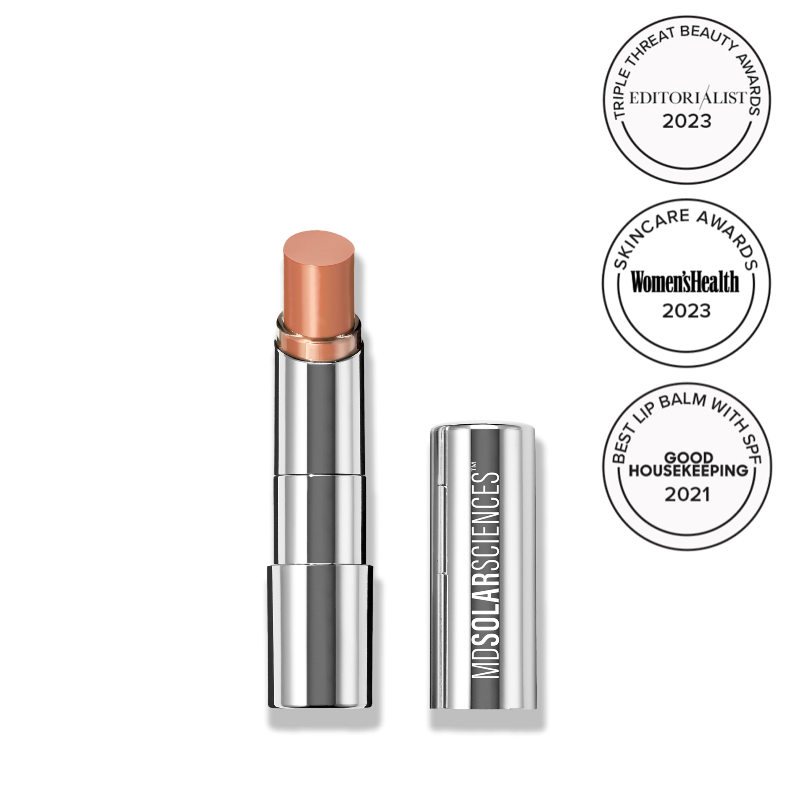MDSolarSciences lip balm SPF 30 cap closed shows compact, travel-friendly hydration.