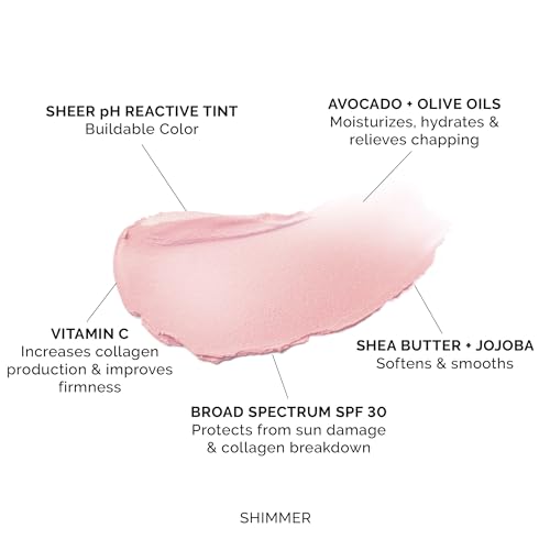 Close-up of MDSolarSciences lip balm being applied with a rosy tint