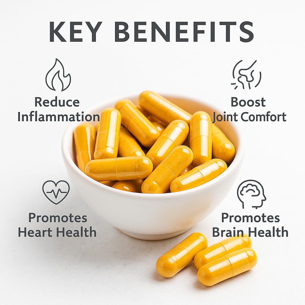 Me First Living turmeric-curcumin capsules close-up with gluten-free claim