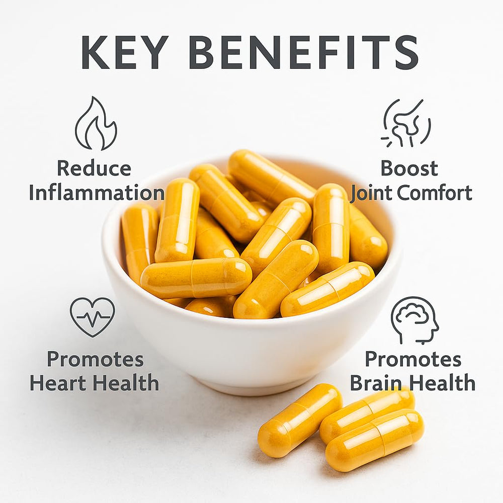 Me First Living turmeric-curcumin capsules close-up with gluten-free claim