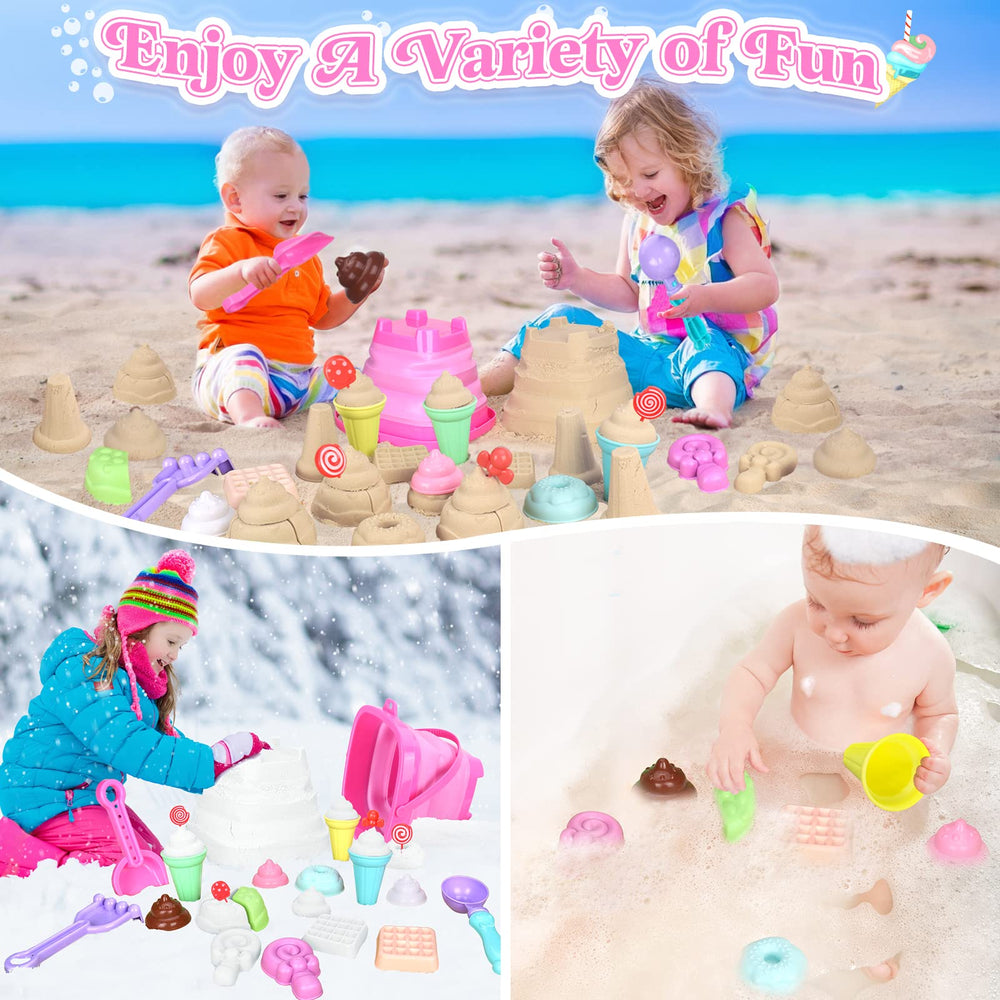 Meaicezli dessert molds enable creative beach play scenarios