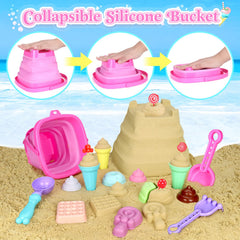 Meaicezli mesh beach bag keeps toys organized and sand-free