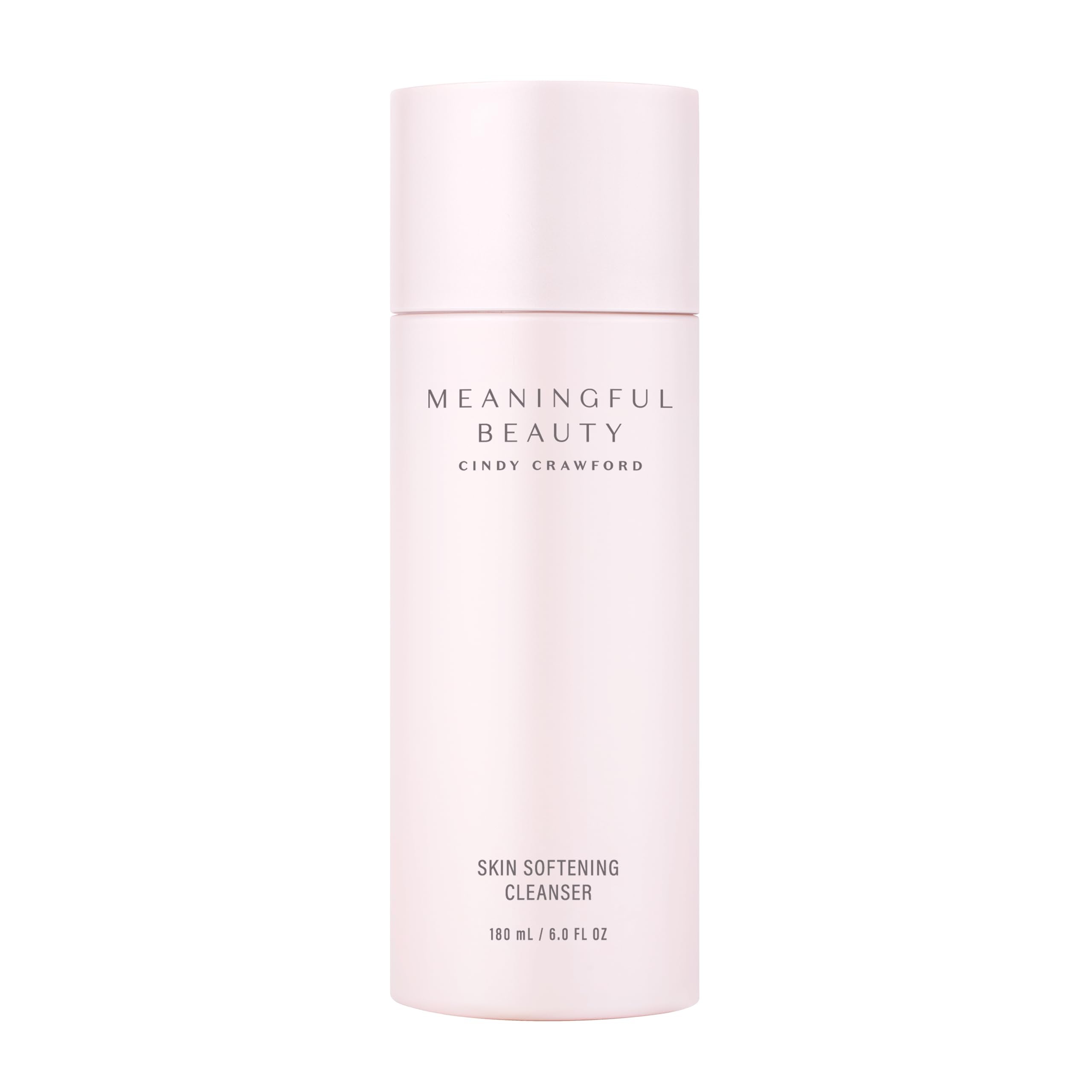Meaningful Beauty Skin Softening Cleanser bottle showing creamy, fragrance-free formula for gentle cleansing.