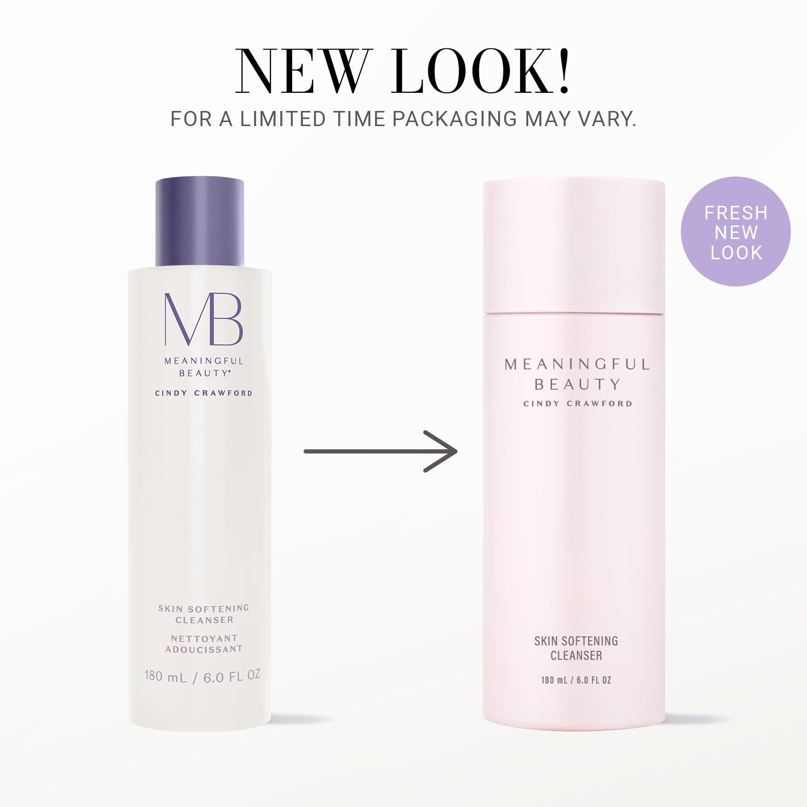 Meaningful Beauty cleanser texture close-up, creamy and non-foaming for makeup removal.