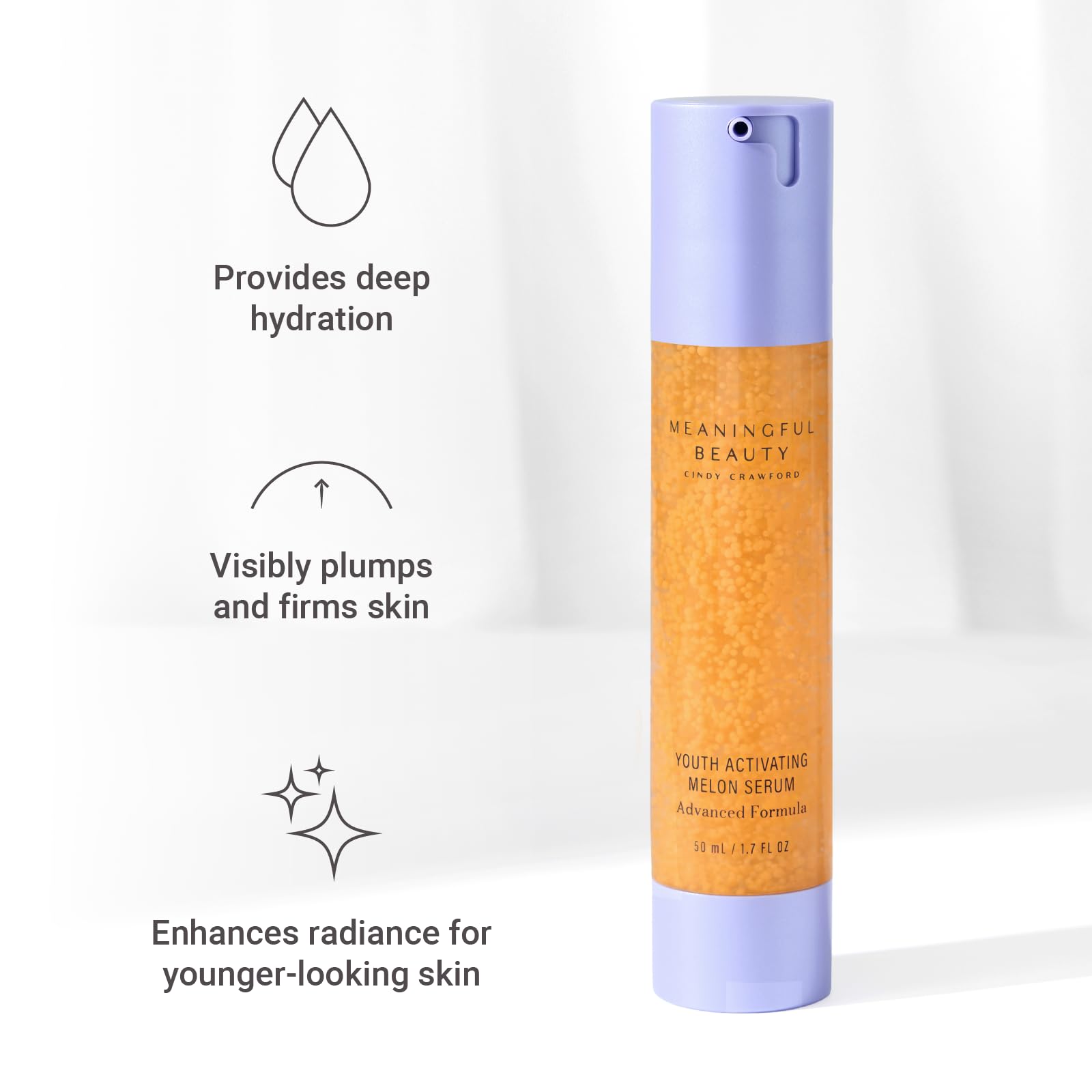 Meaningful Beauty Melon Serum lightweight texture rapidly absorbs for layering.