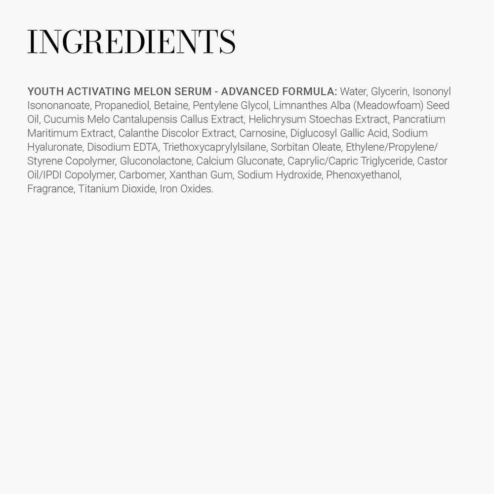 Meaningful Beauty Youth Activating Melon Serum with melon stem cell extract for radiance.