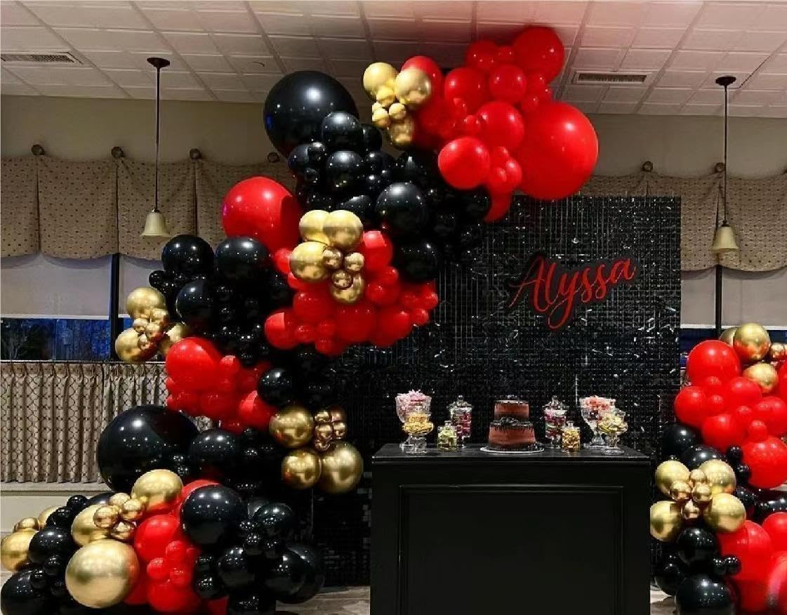 MEBAY 12-inch balloons in three colors for versatile garland options.