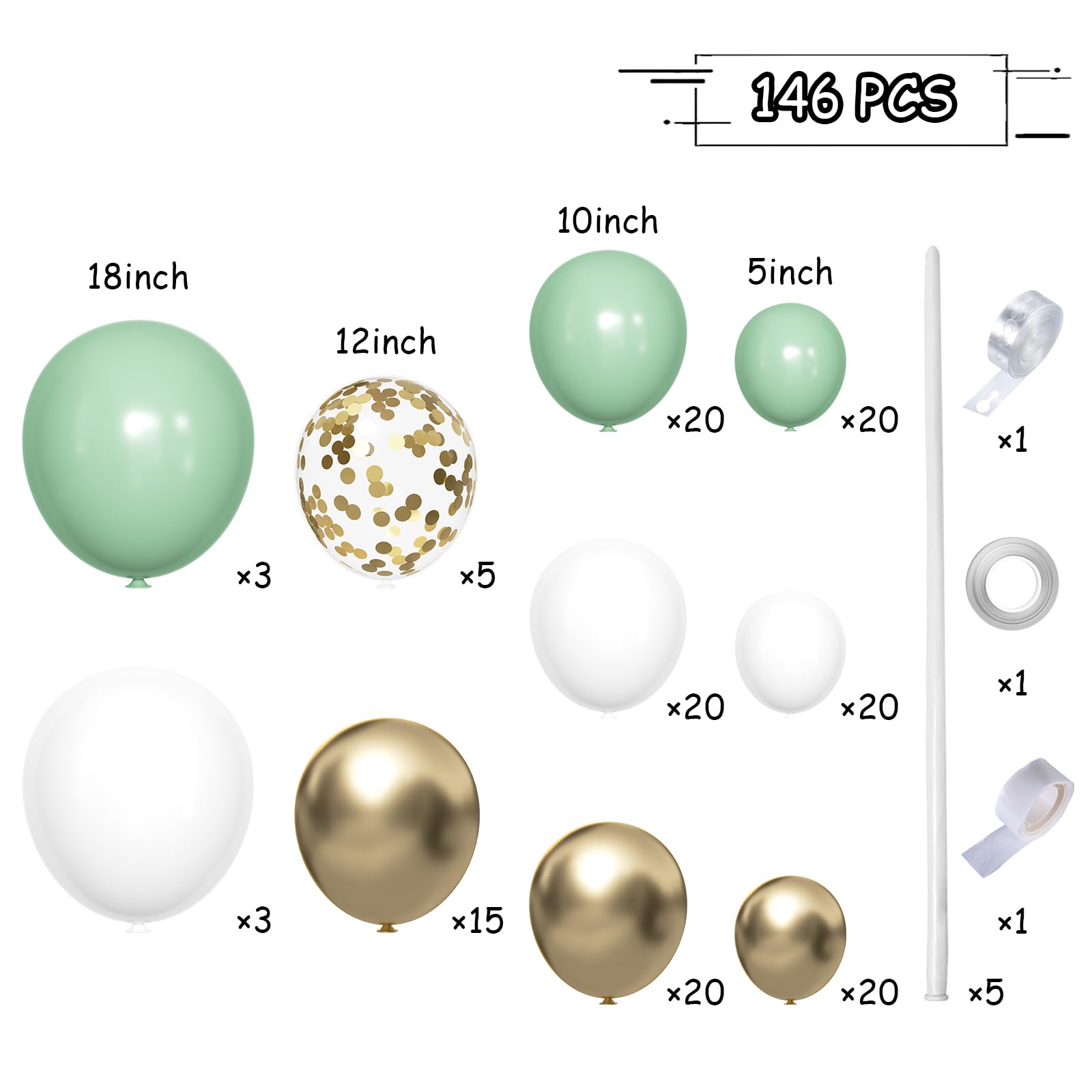 MEBAY 18-inch sage green balloon brightening any celebration.