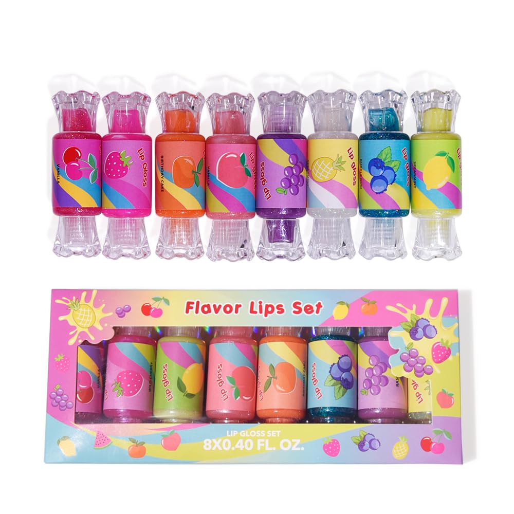 Mebtmel candy-shaped lip gloss set for kids adds playful sparkle to parties