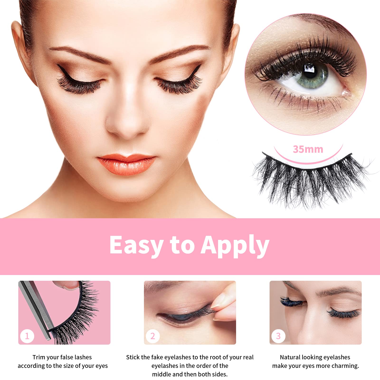 Mebver easy-application tips image highlights quick, mess-free wear.