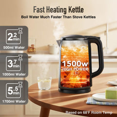 Mecity 1.7L fast boil 1500W heats water quickly