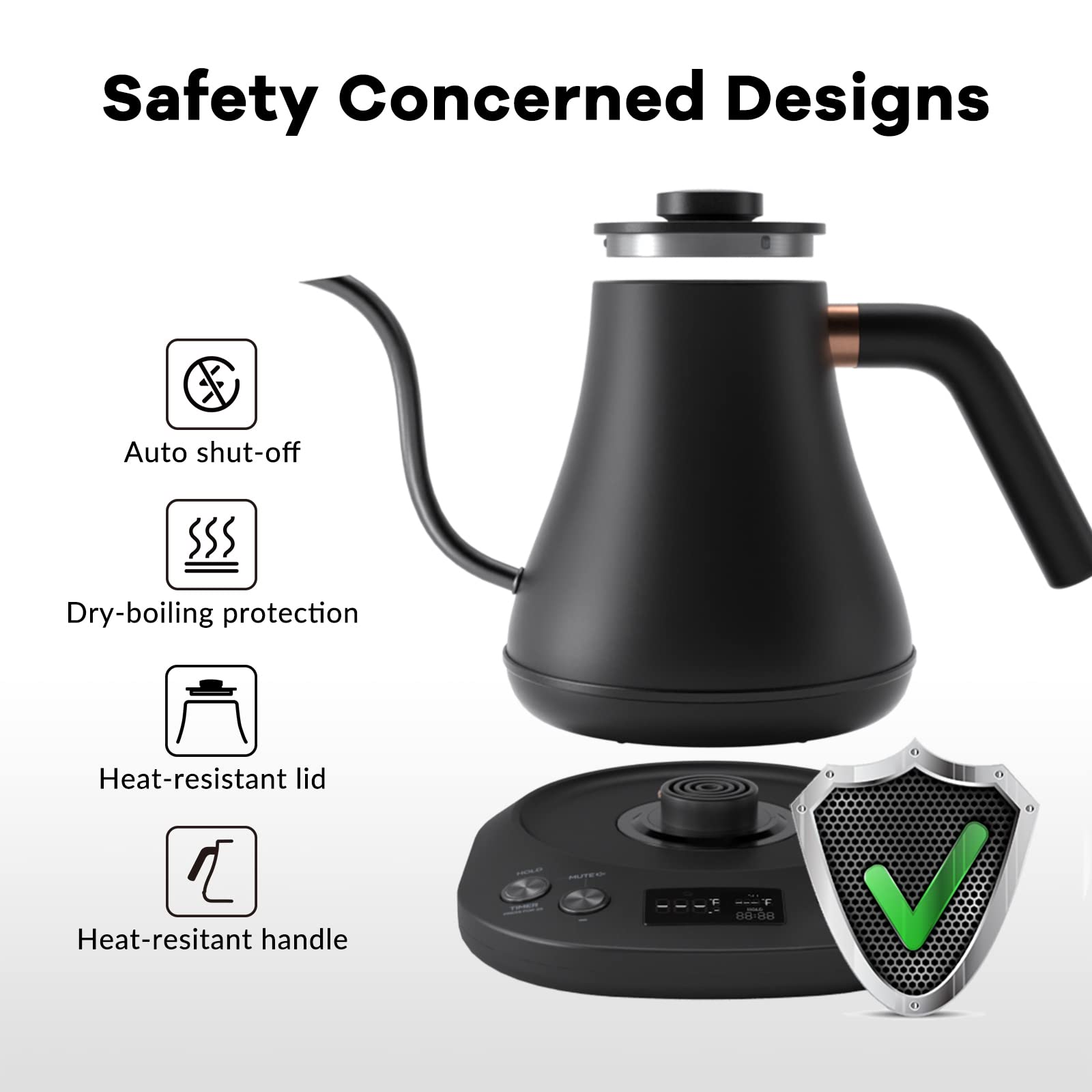 Mecity BPA-free stainless steel kettle for safe, pure-tasting beverages