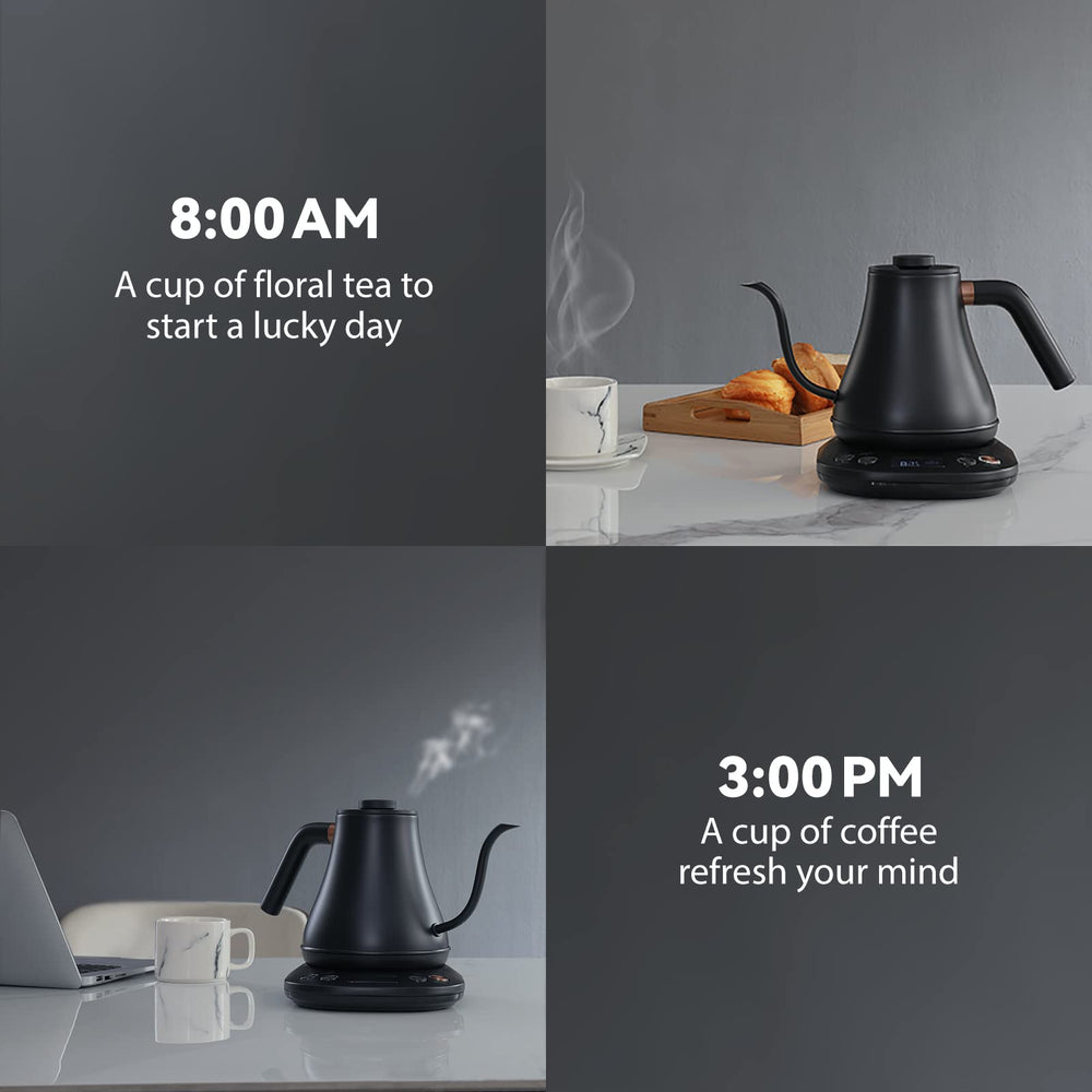 Mecity matte black Barista Edition on a clean countertop