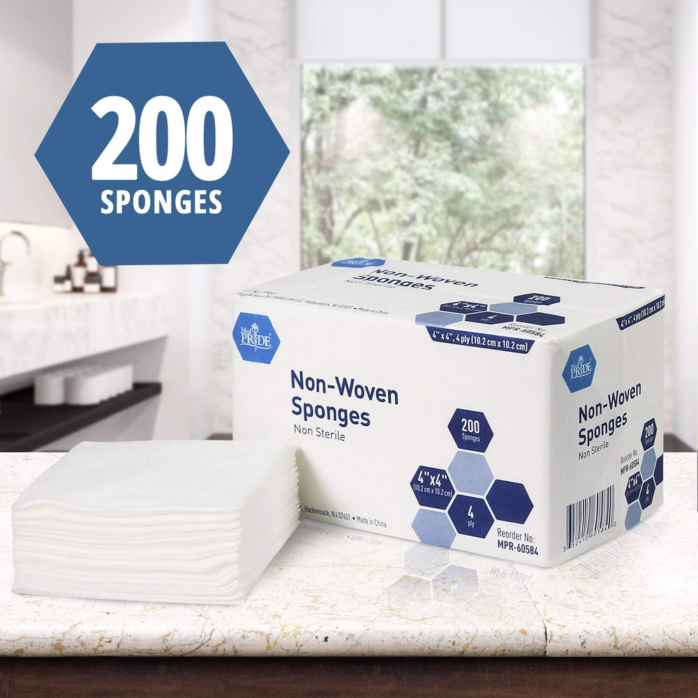 MED PRIDE absorbent 4-ply gauze pad 4x4 designed for fluid management.
