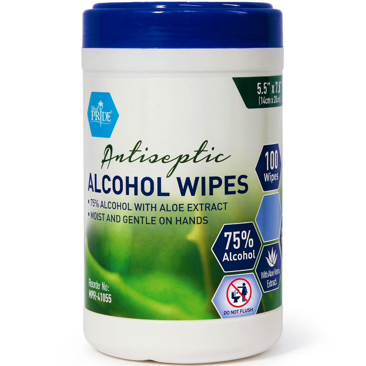 MED PRIDE alcohol wipes large pack for quick on-the-go cleaning