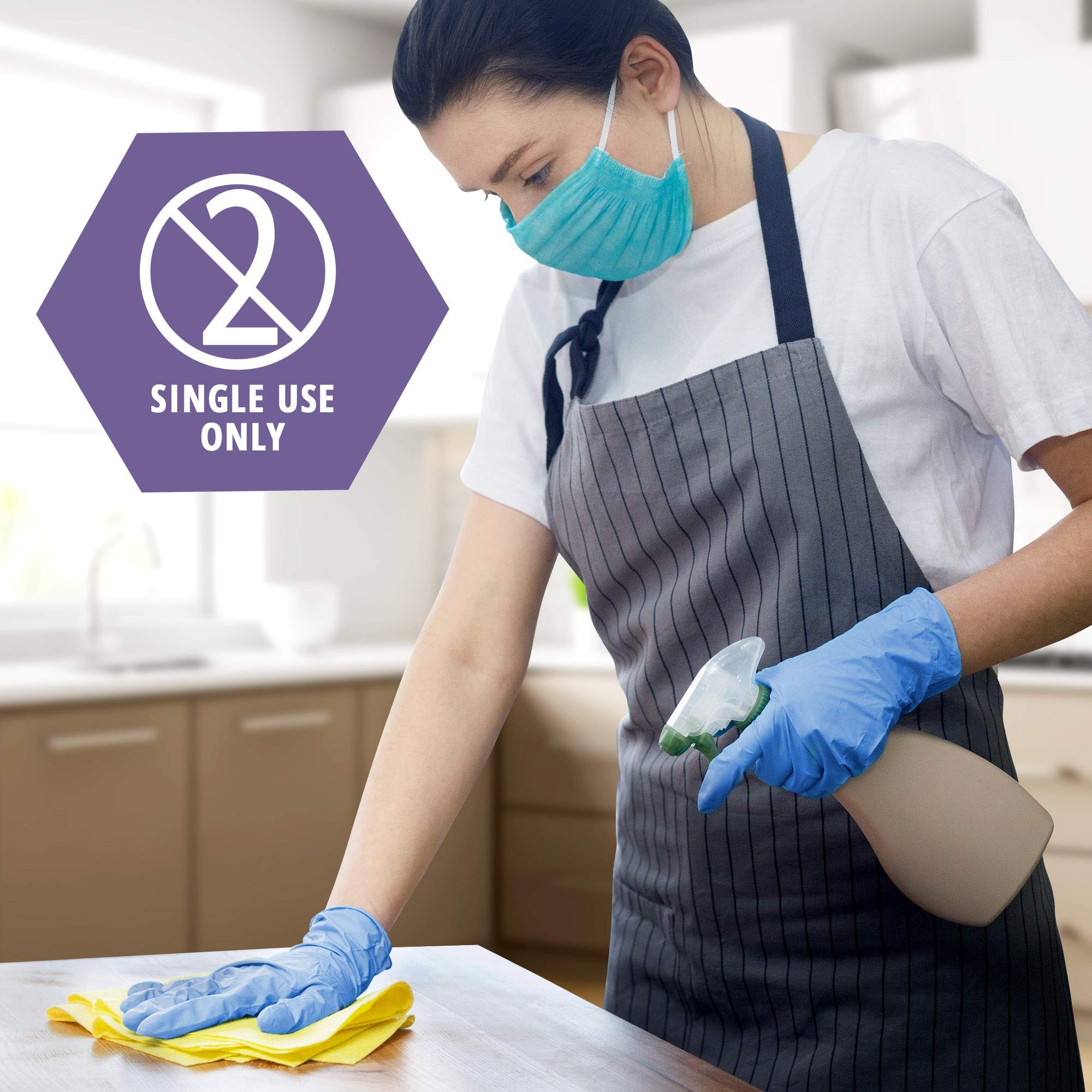 MED PRIDE case of 1000 blue gloves, bulk supply for workplaces.