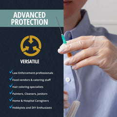 MED PRIDE exam gloves unisex fit clear for versatile medical and food tasks